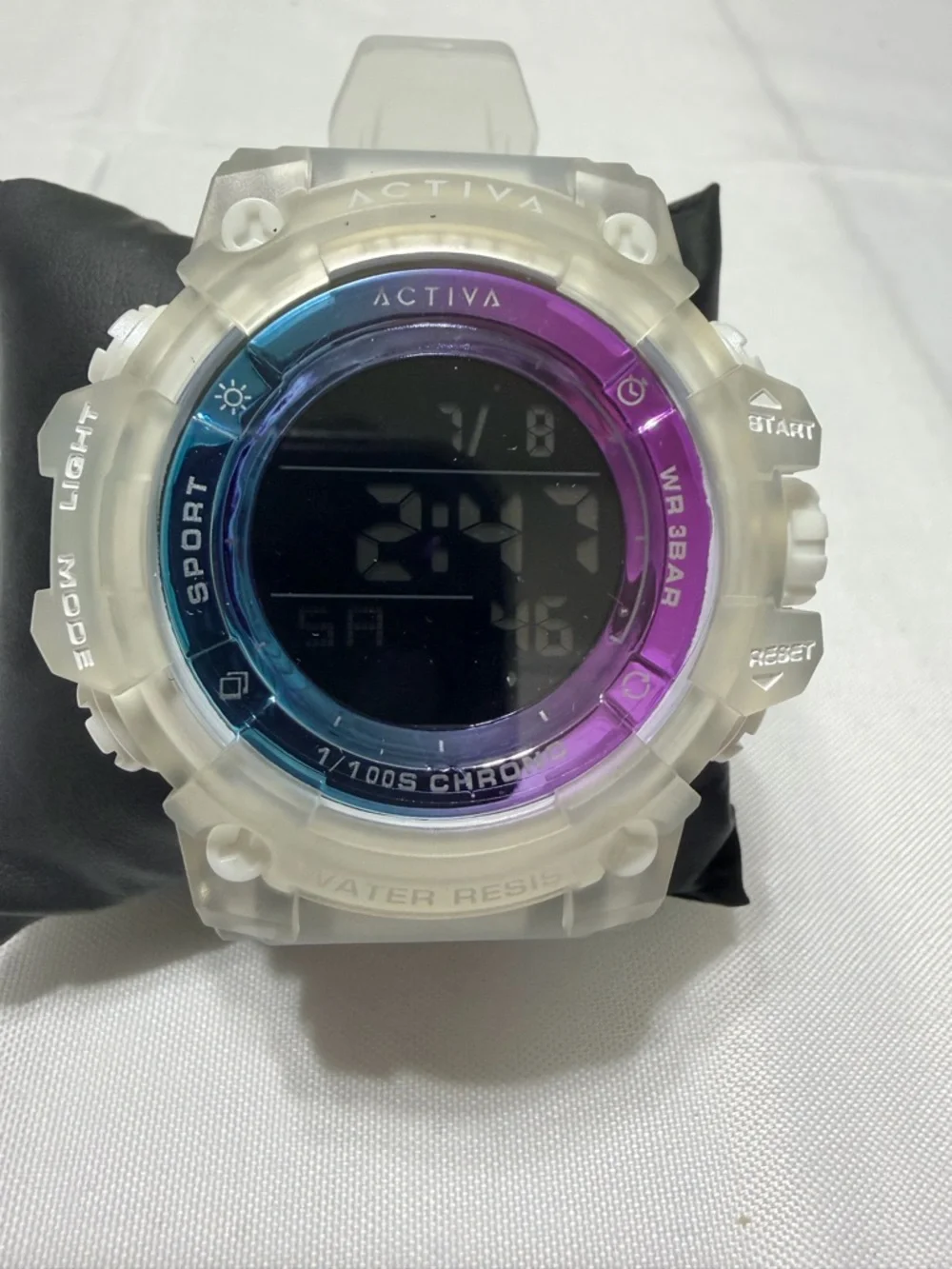 Ativa by Invicta Translucent Sport Digital Watch in Iridescent Blue-Purple
